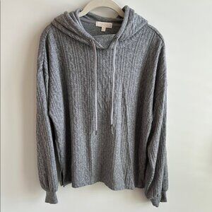 PJ Salvage Cable Knit Hoodie Sweater